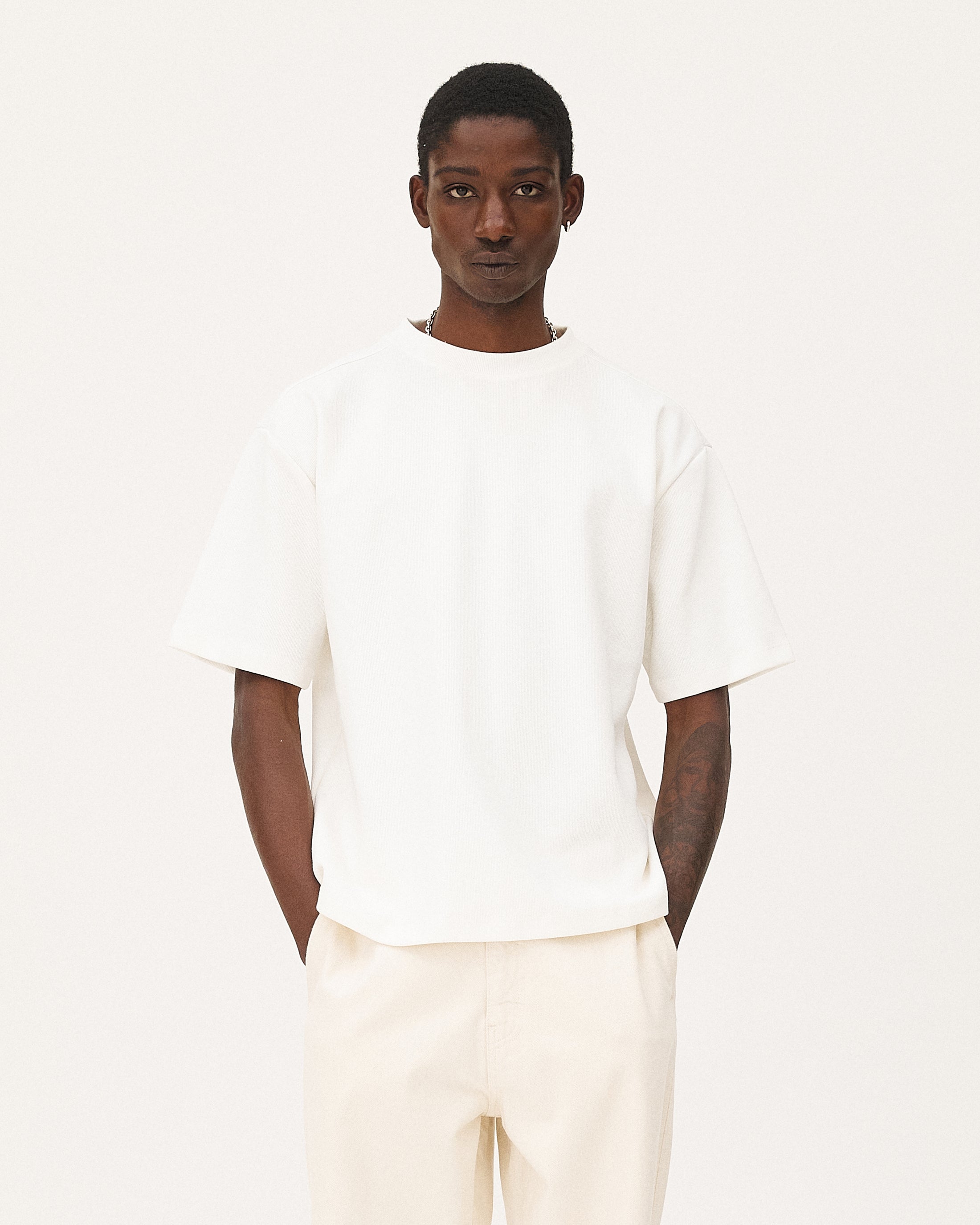 Tangier Ecru t-shirt, SS26 menswear studio look