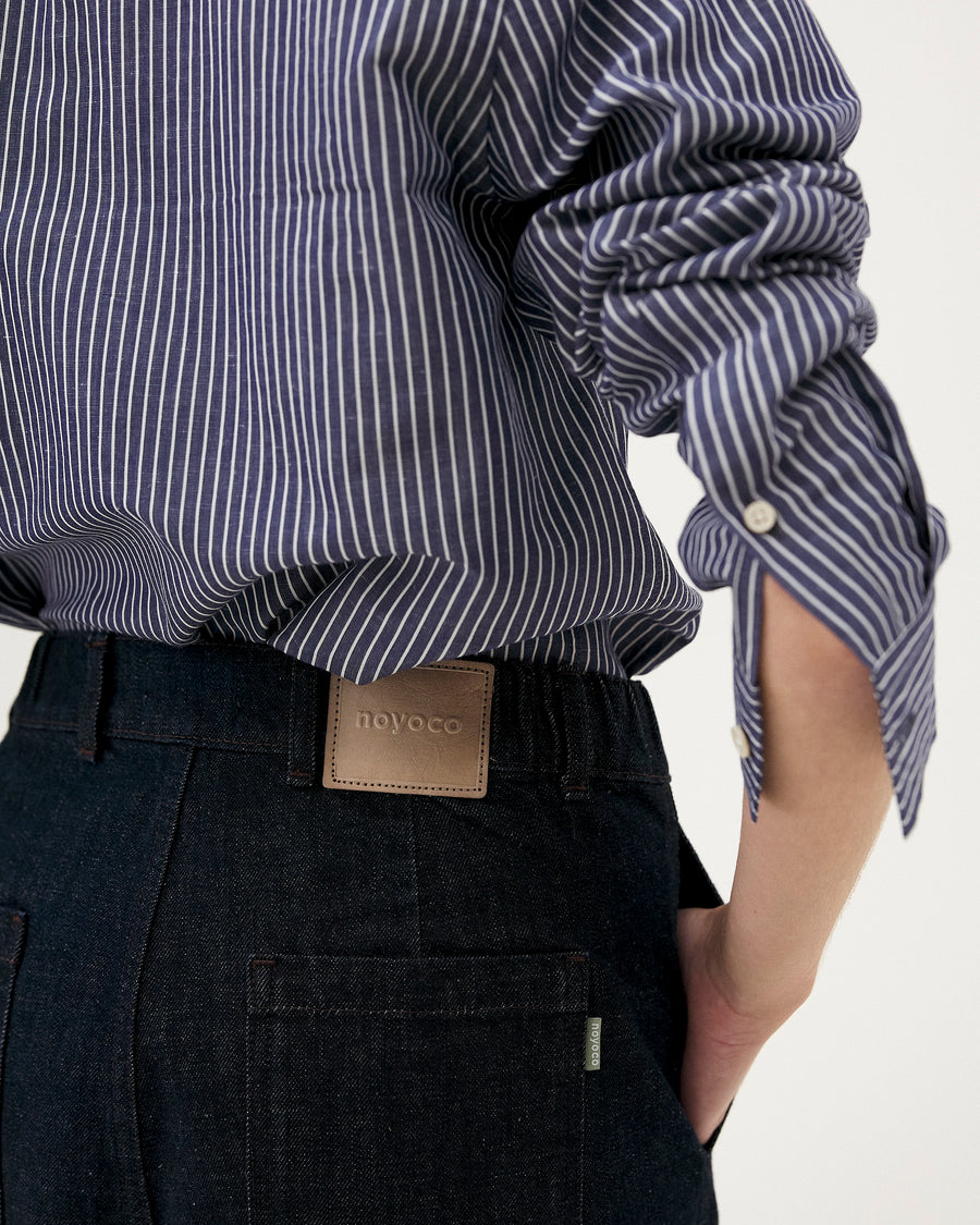 Calder Indigo pants, AW25 studio detail view