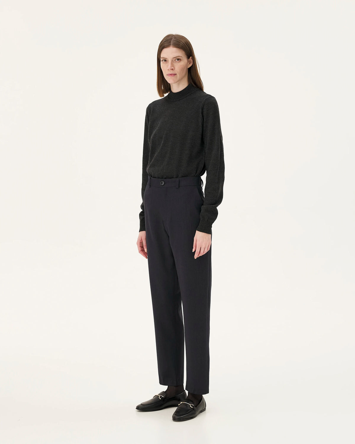 Detroit Night blue, pantalon en laine NOYOCO, femme aw24