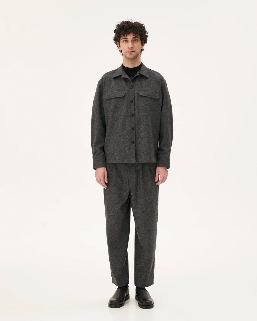 Mars Slate overshirt, AW25 menswear studio look