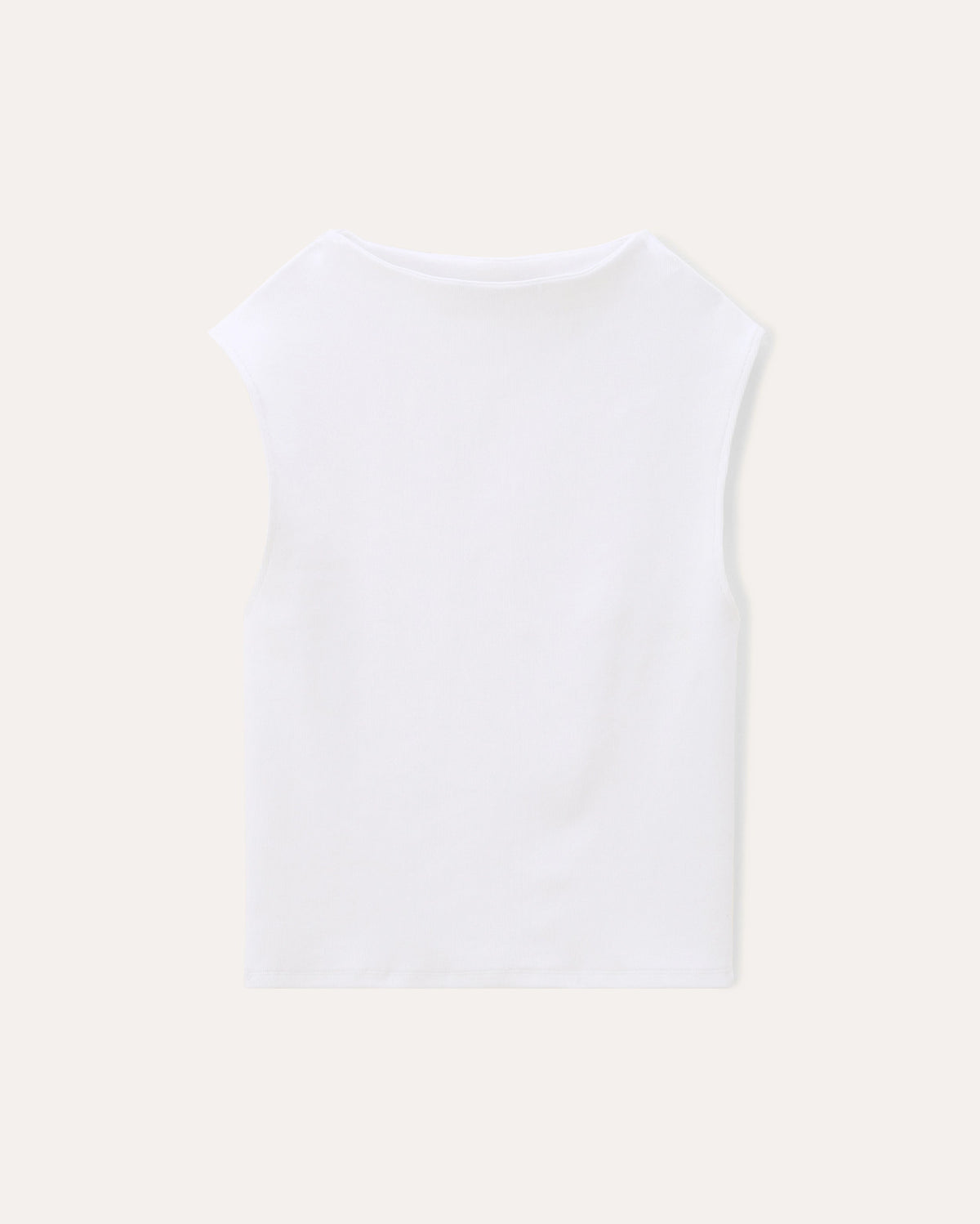 Elba Ecru, top en coton biologique NOYOCO, packshot AW26 studio