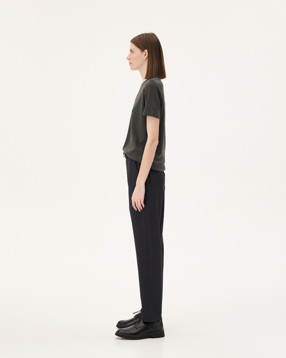 Faro Anthracite, t-shirt en lyocell et coton biologique NOYOCO, femme ss24