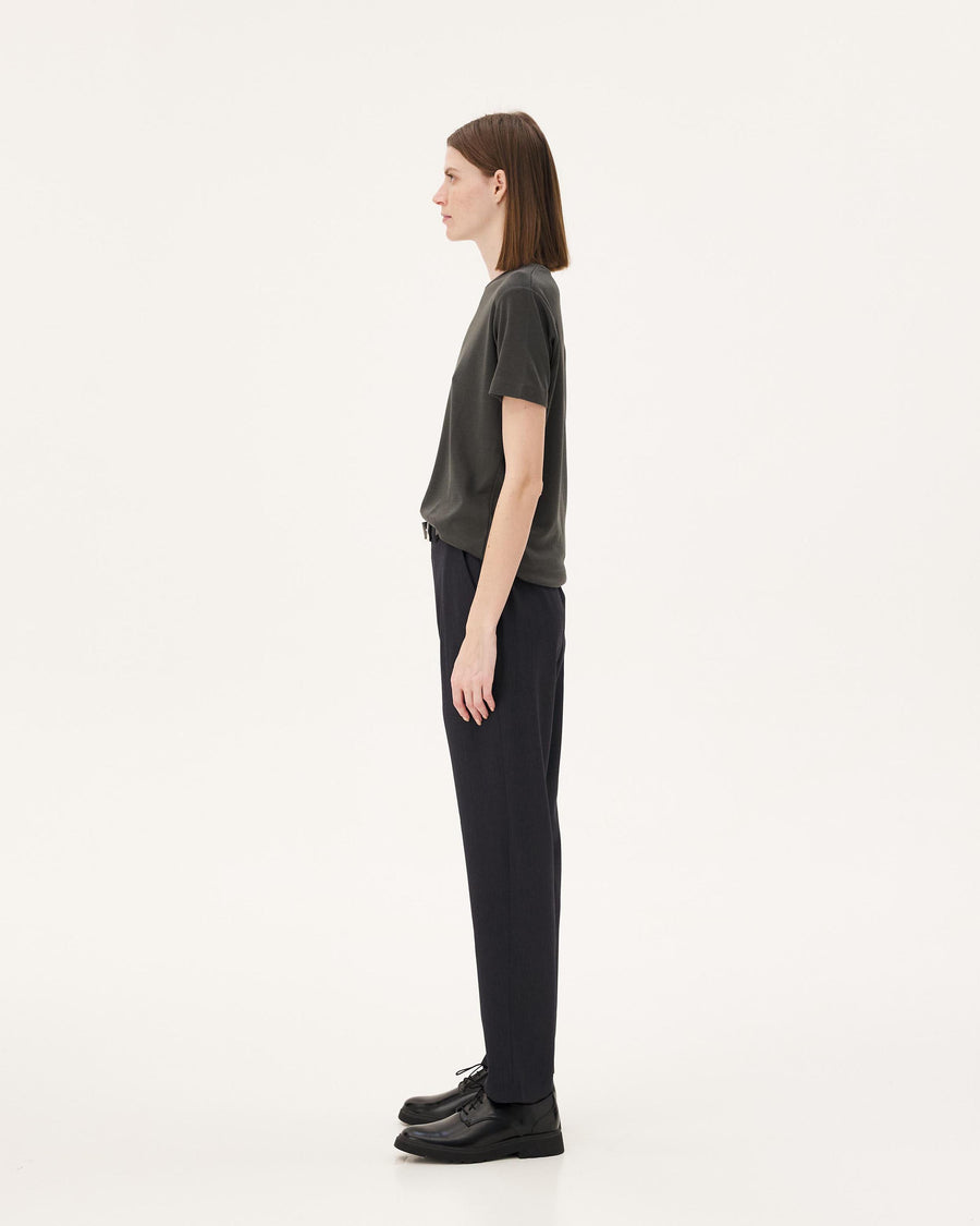 Faro Anthracite, t-shirt en lyocell et coton biologique NOYOCO, femme ss24