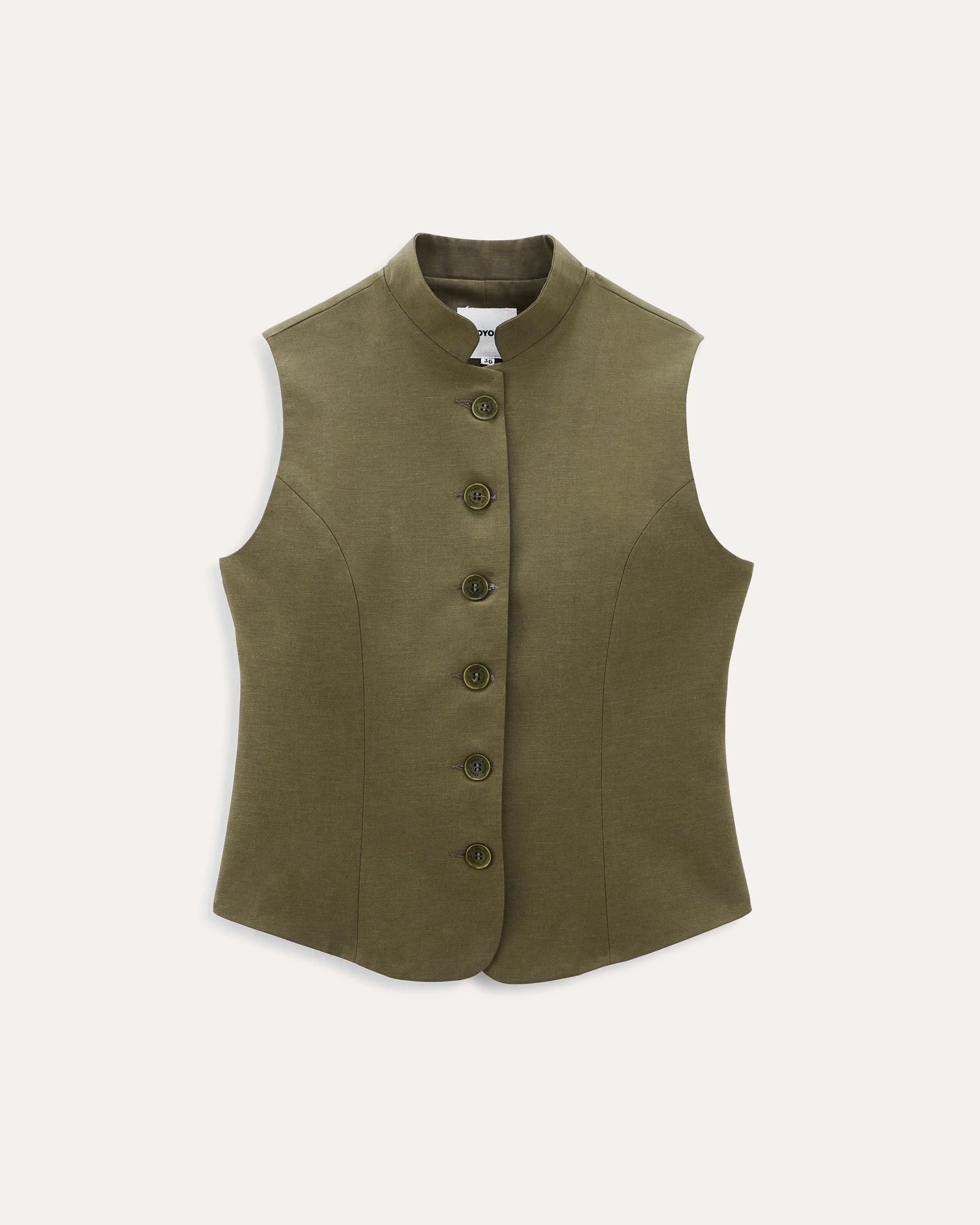 Agar Khaki top, SS26 studio product image