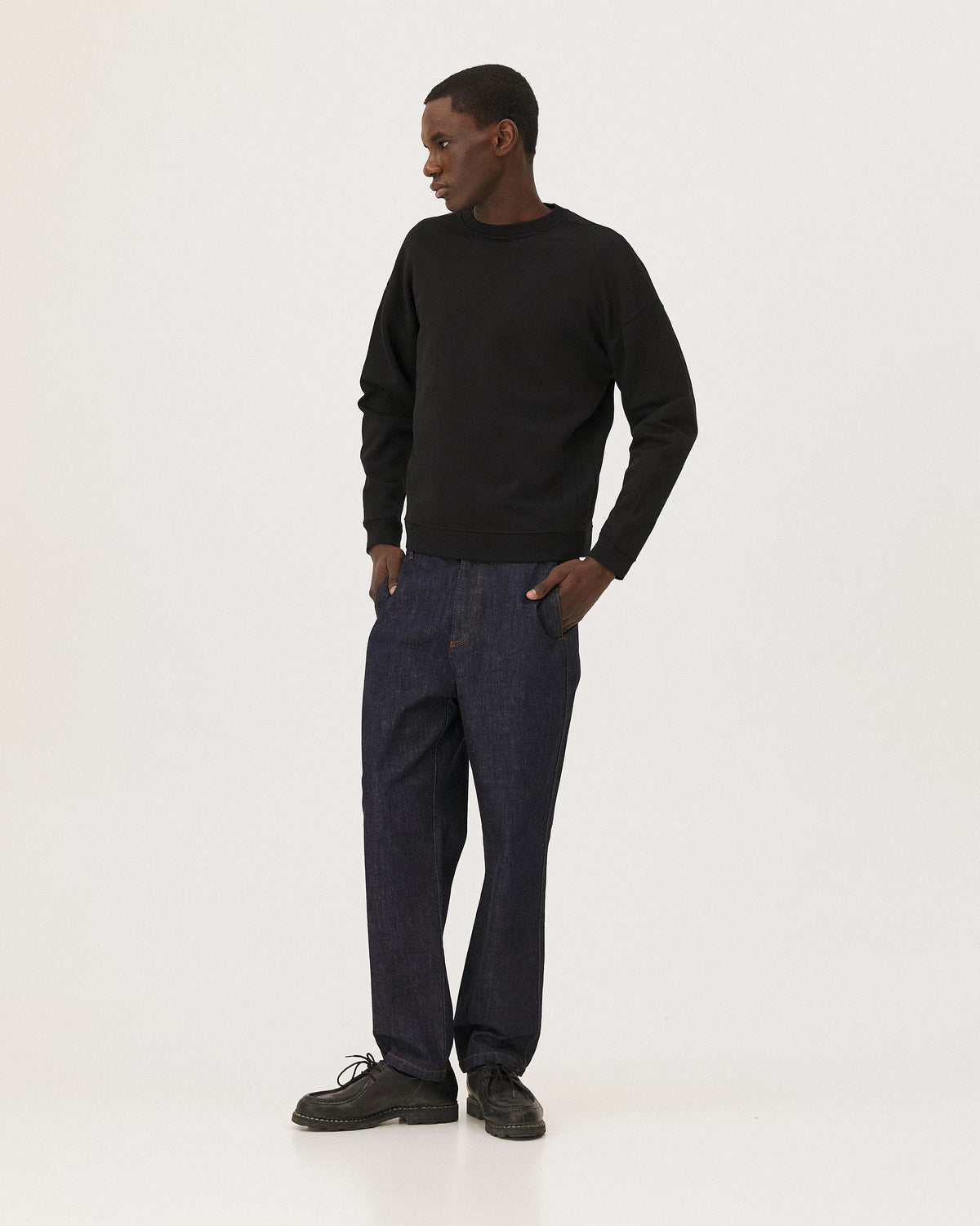 Newport Black sweatshirt, AW26 menswear studio look