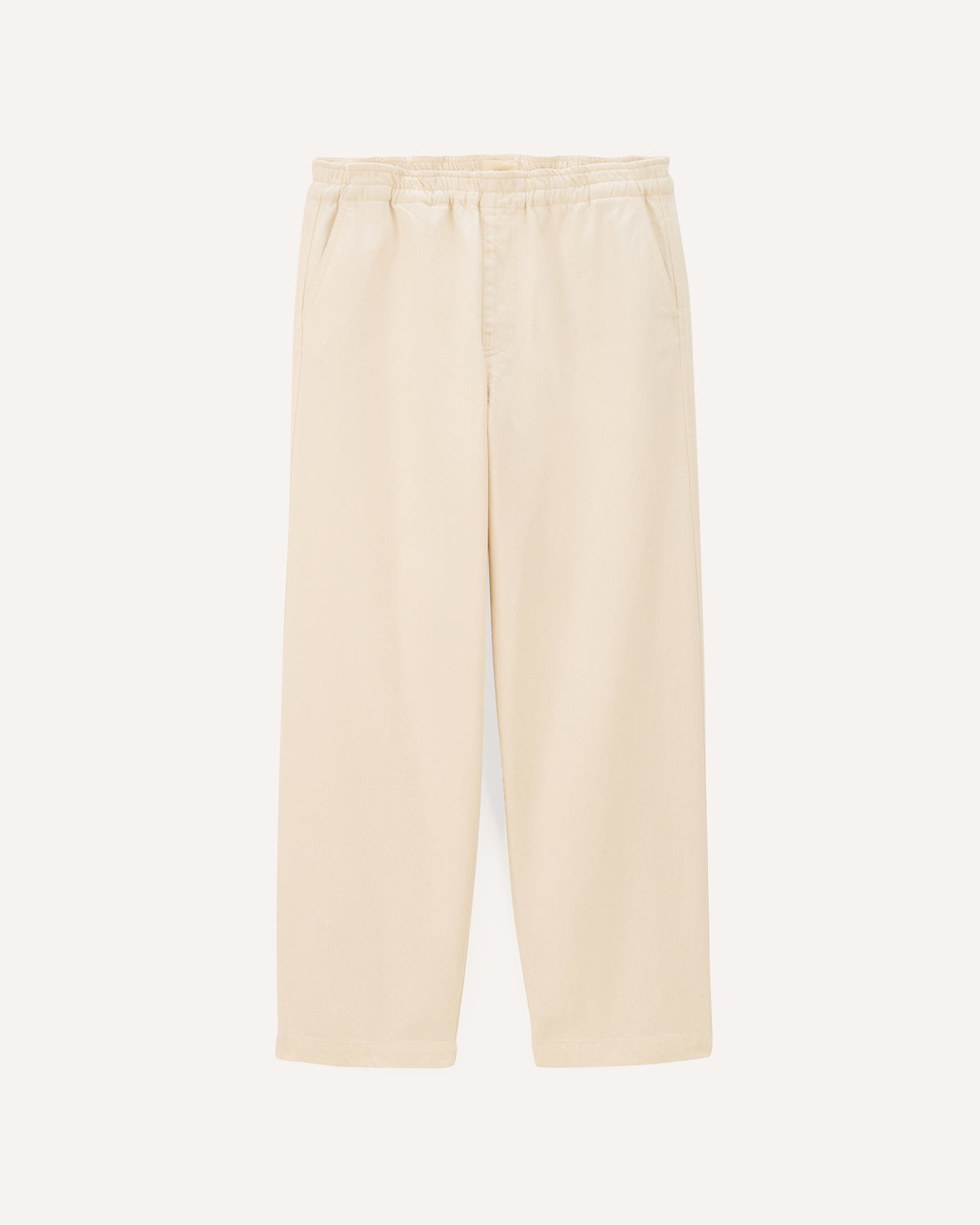 Michigan Ecru, pantalon en coton biologique, fibre d’ananas et lyocell NOYOCO, packshot ss25
