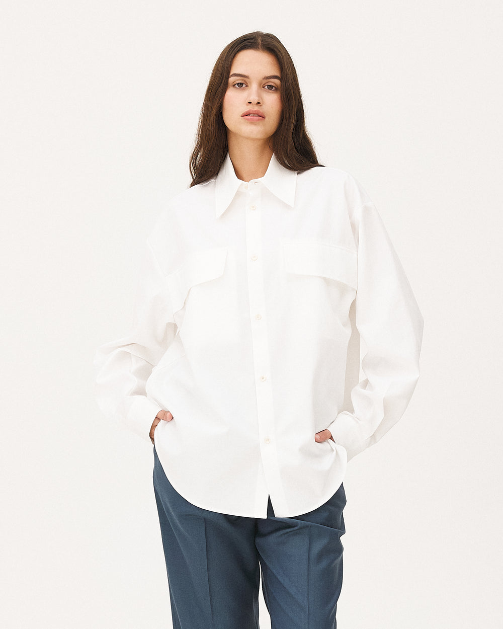 Tautira White, chemise en lyocell et coton NOYOCO, femme ss26 studio