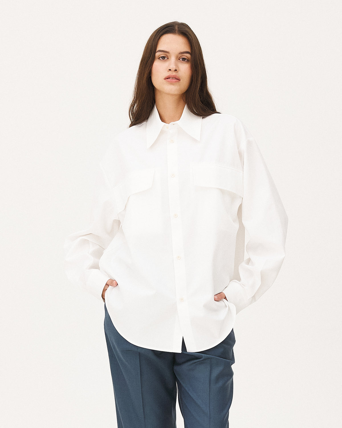 Tautira White, chemise en lyocell et coton NOYOCO, femme ss26 studio