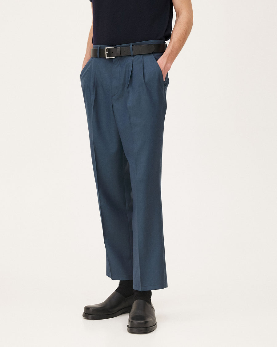 Clyde Deep Lagoon pants, SS26 studio detail view