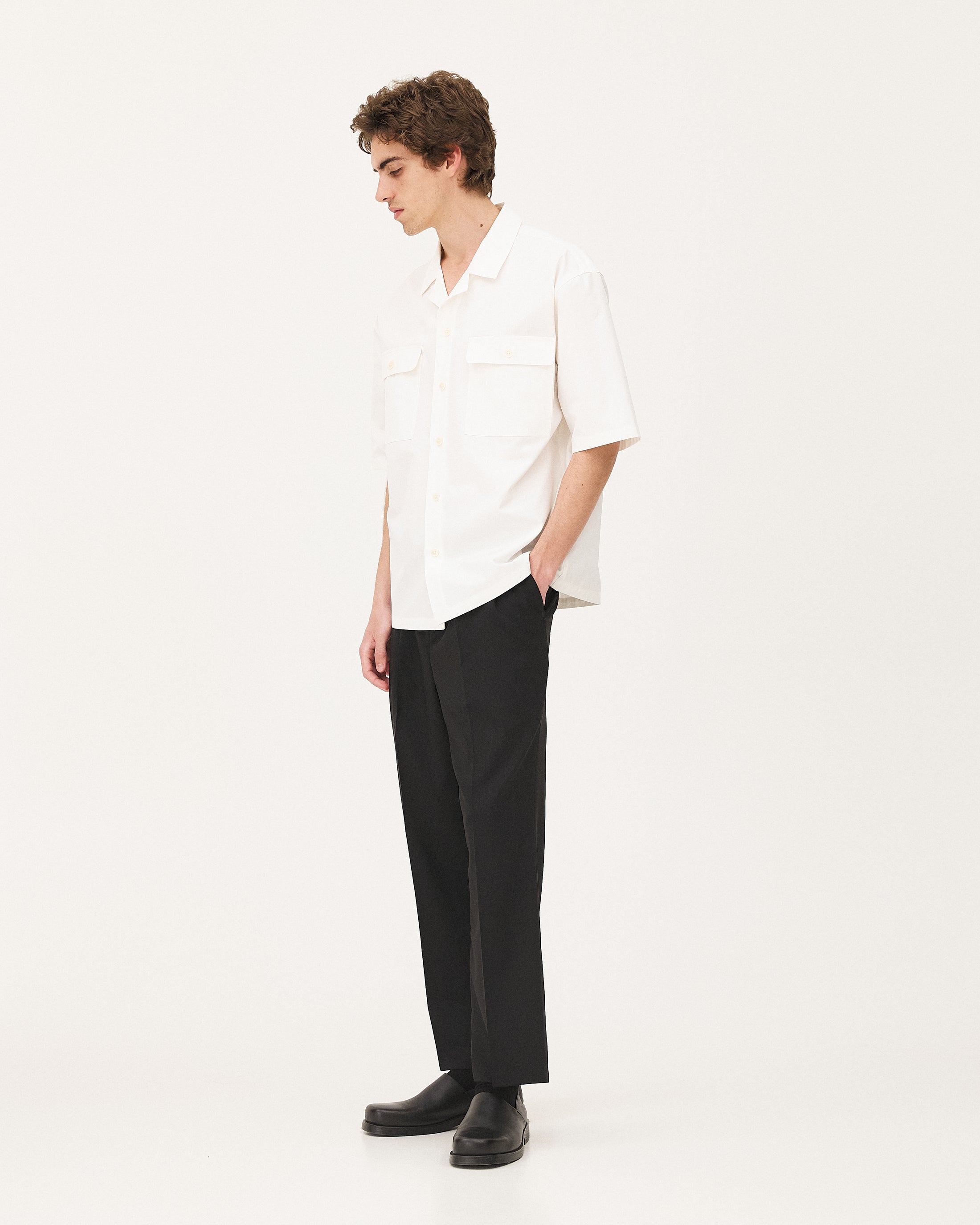 Borneo White, chemise en coton biologique NOYOCO, homme ss26 studio