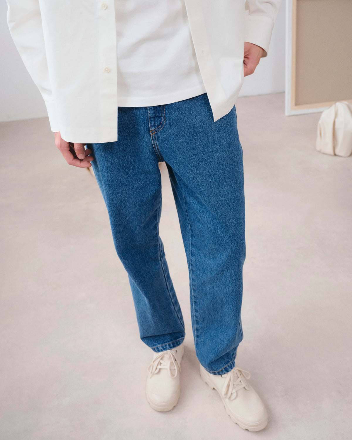 Calder Denim light, jean en coton biologique NOYOCO, homme SS26