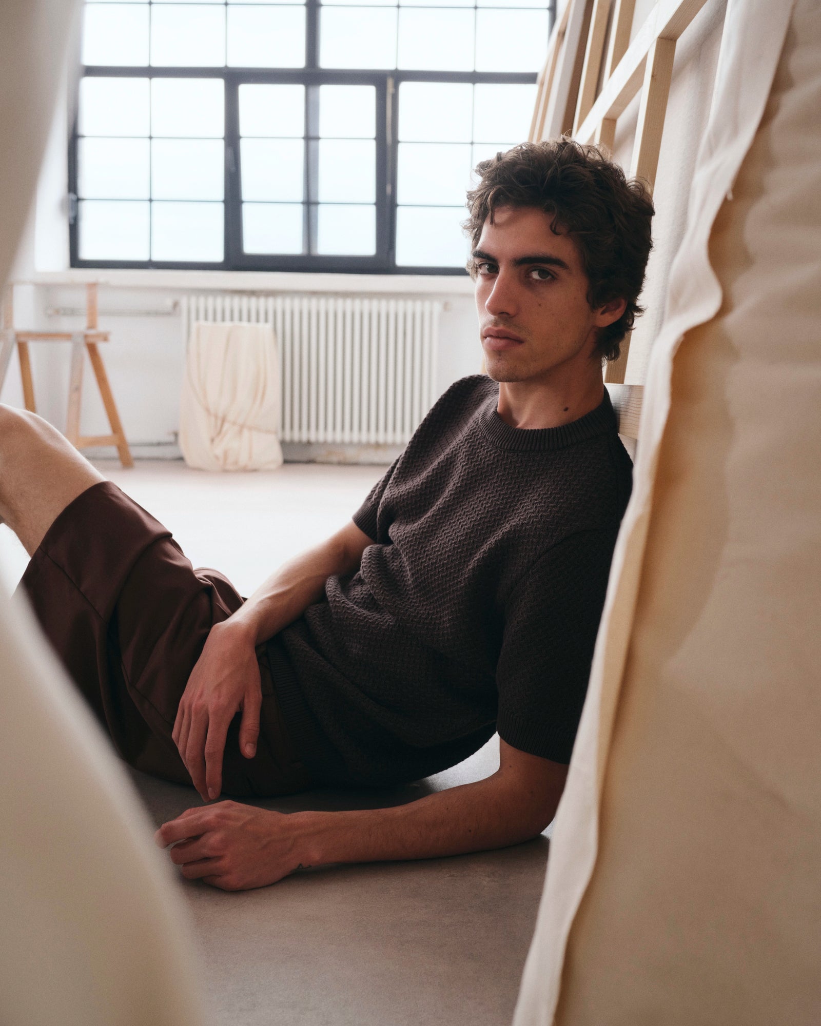 Madera Brown, t-shirt en coton biologique NOYOCO, homme SS26