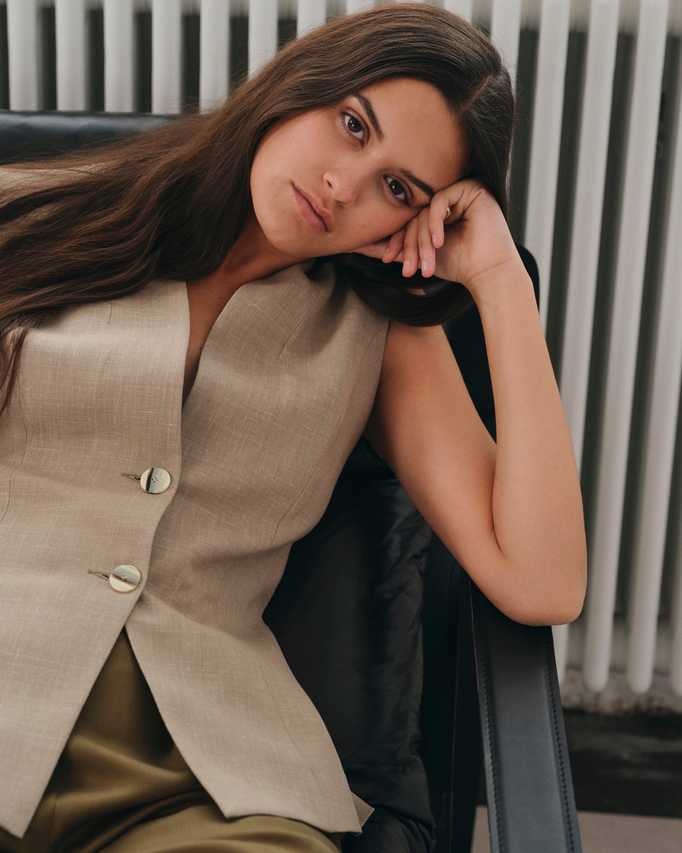 Hegra Sand top, SS26 womenswear look