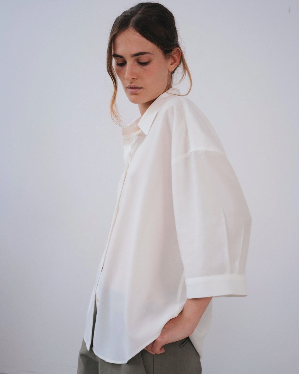 Ameer White shirt, SS26 womenswear look