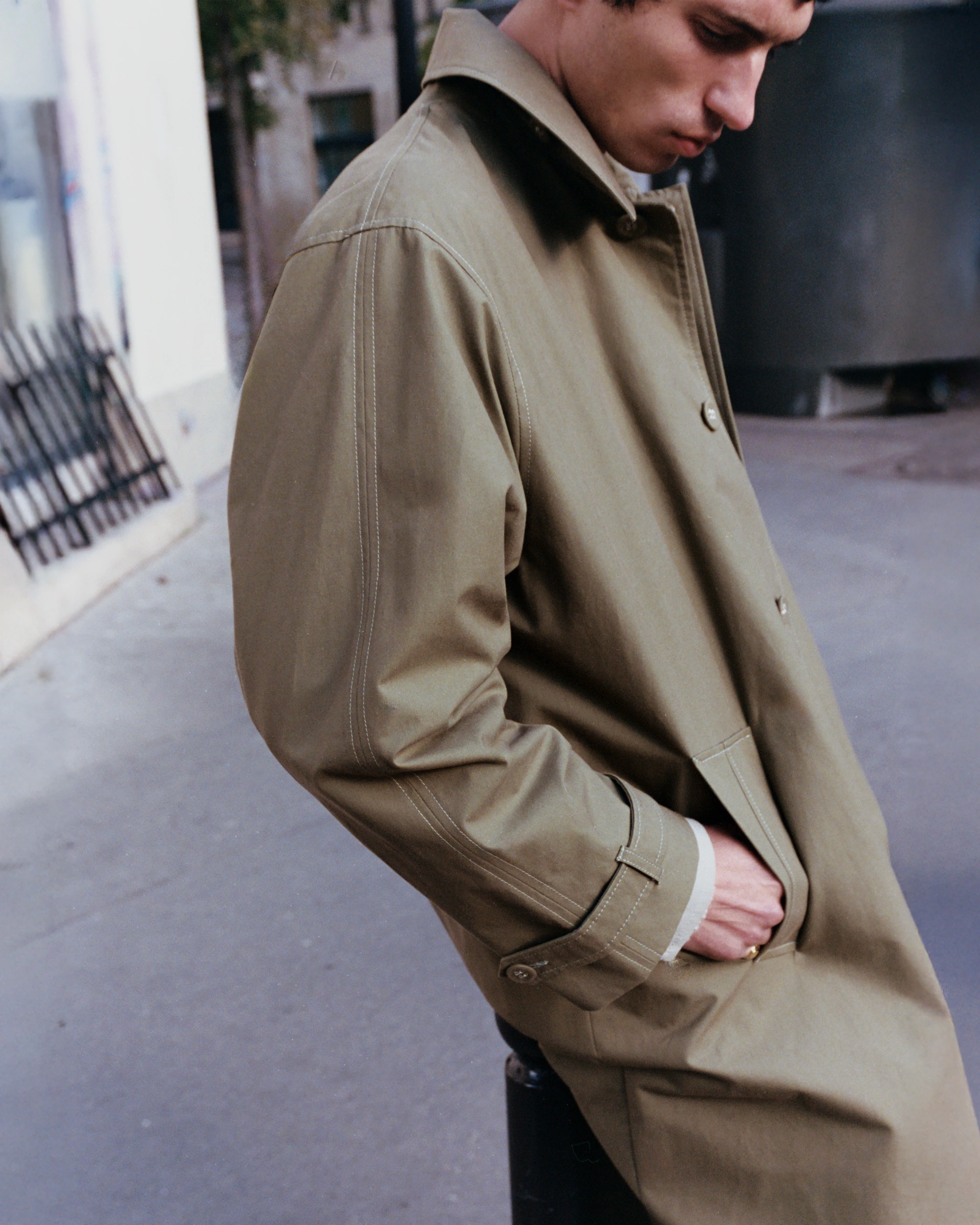 Osby Green, manteau en coton biologique NOYOCO, AW25 homme