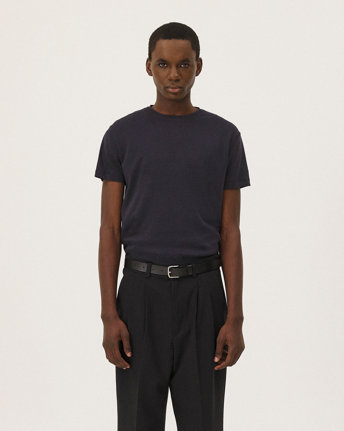 Faro Navy t-shirt, AW26 menswear studio look