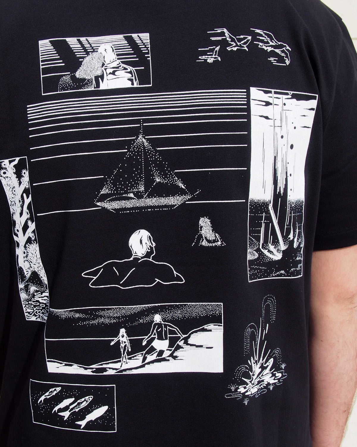 Gumi Merceron, t-shirt en coton biologique NOYOCO, detail