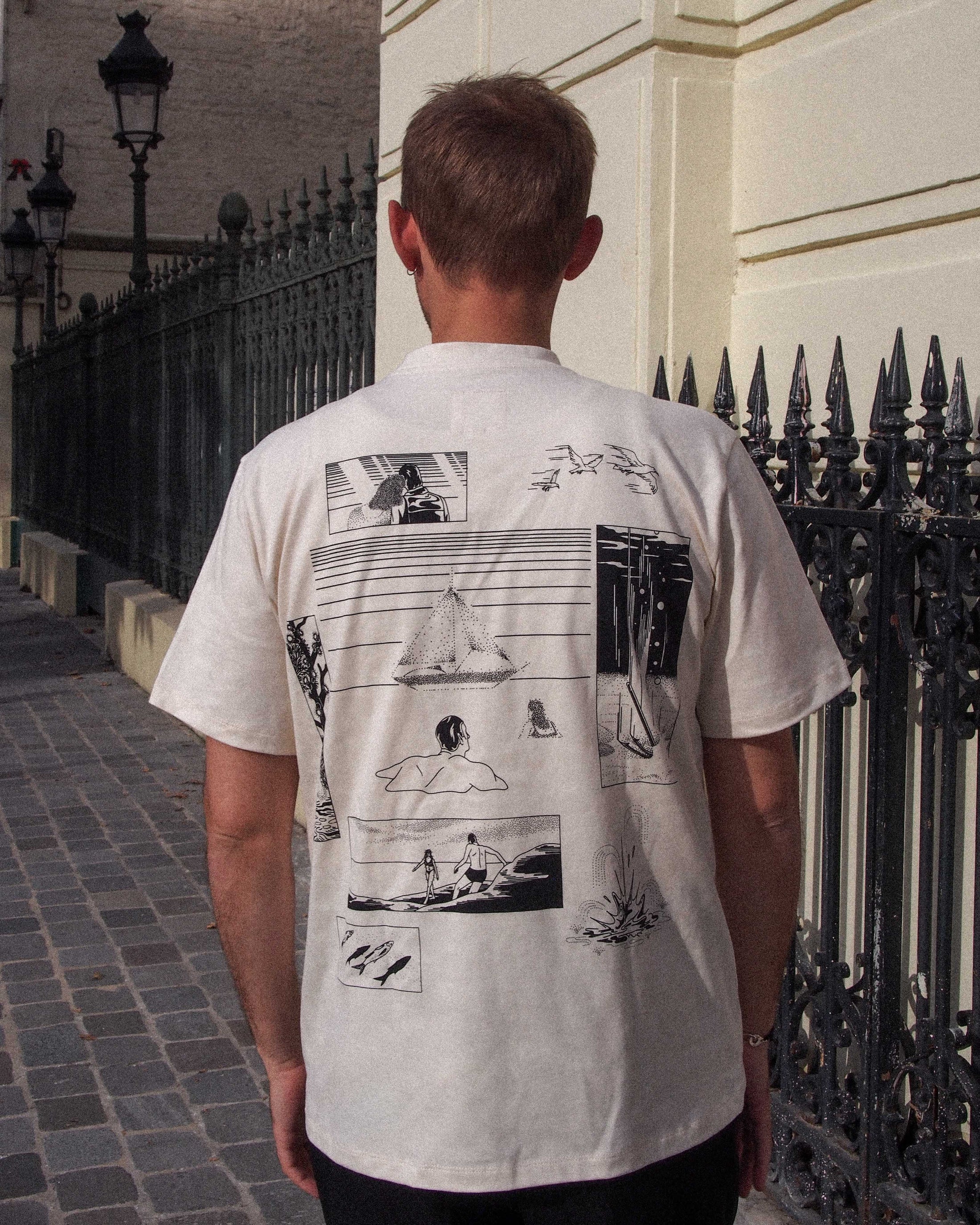 York Merceron, t-shirt en coton biologique NOYOCO, AW25 homme