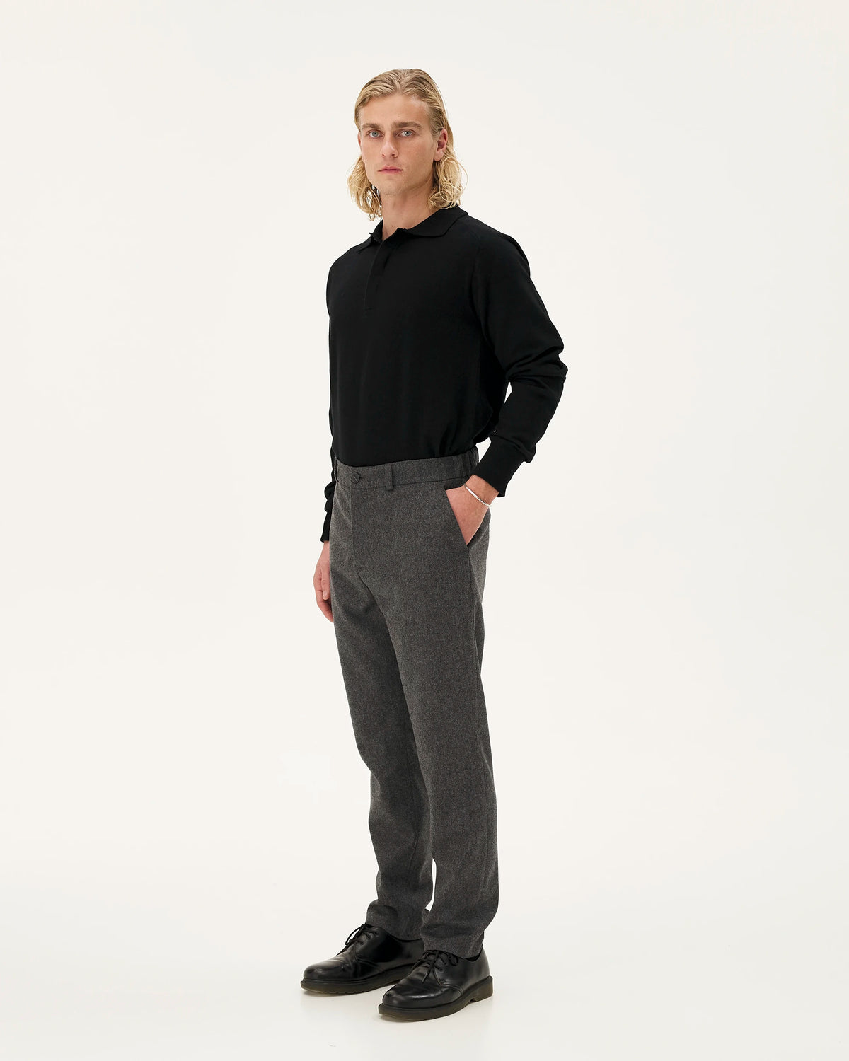 Detroit Slate, pantalon en flanelle de laine NOYOCO, homme aw24