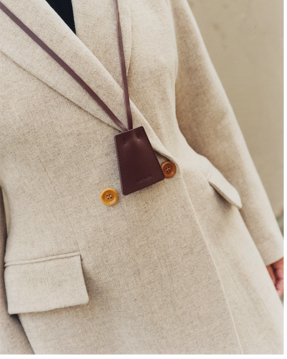 Brown key ring