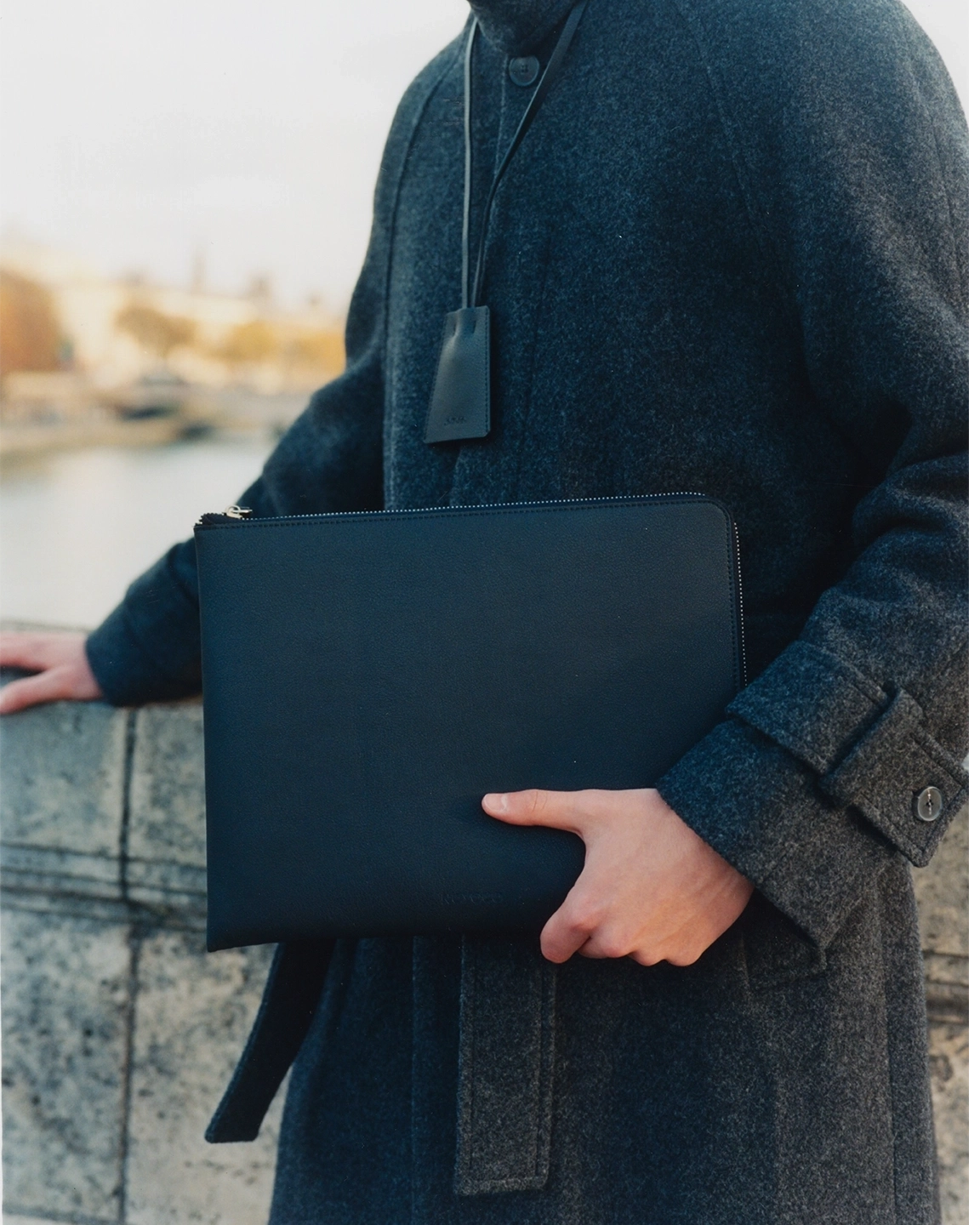 Housse ordinateur Noir - détail matière
