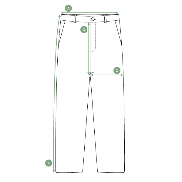 Dublin Olive size guide