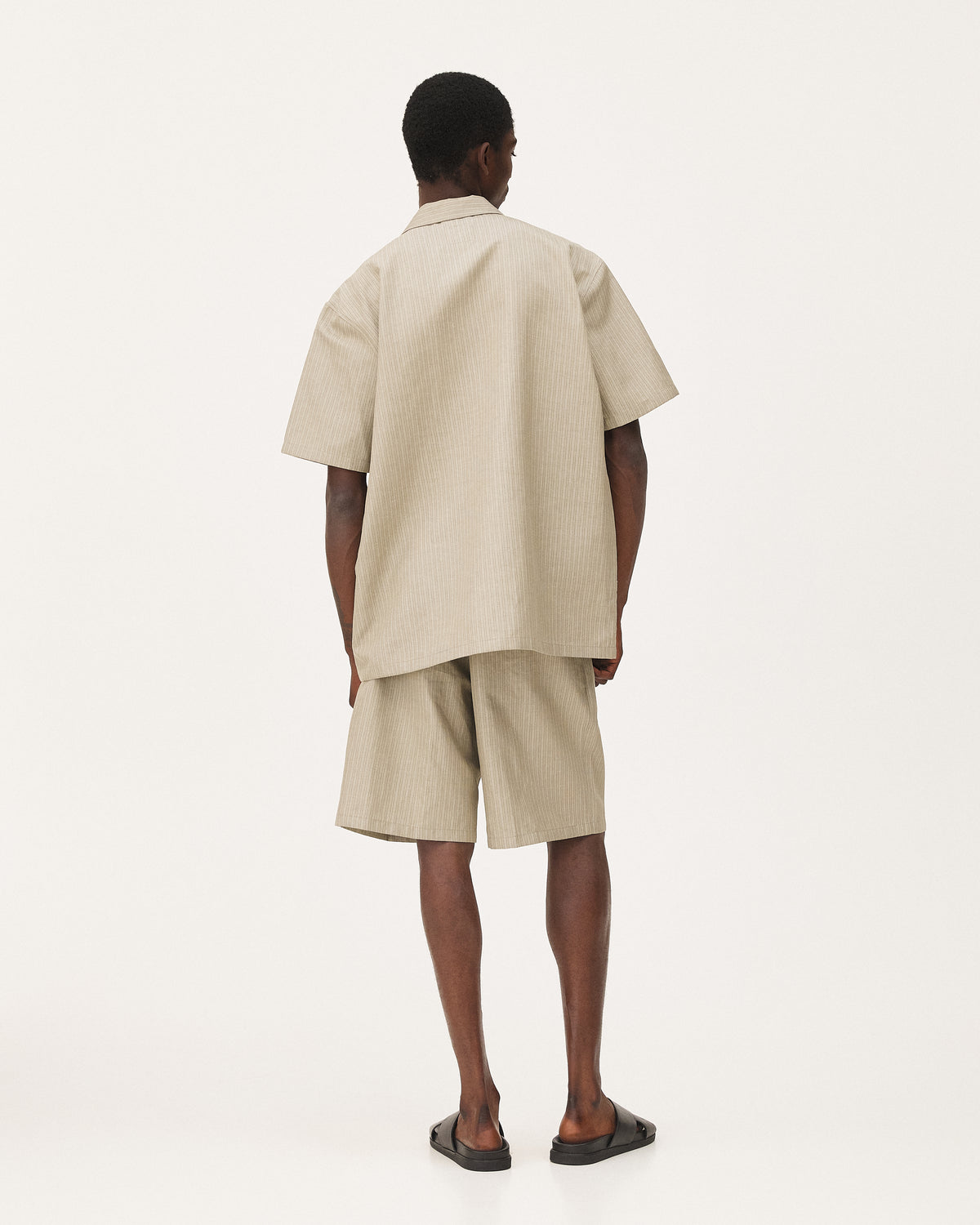 Orléans Beige rayé - porté homme
