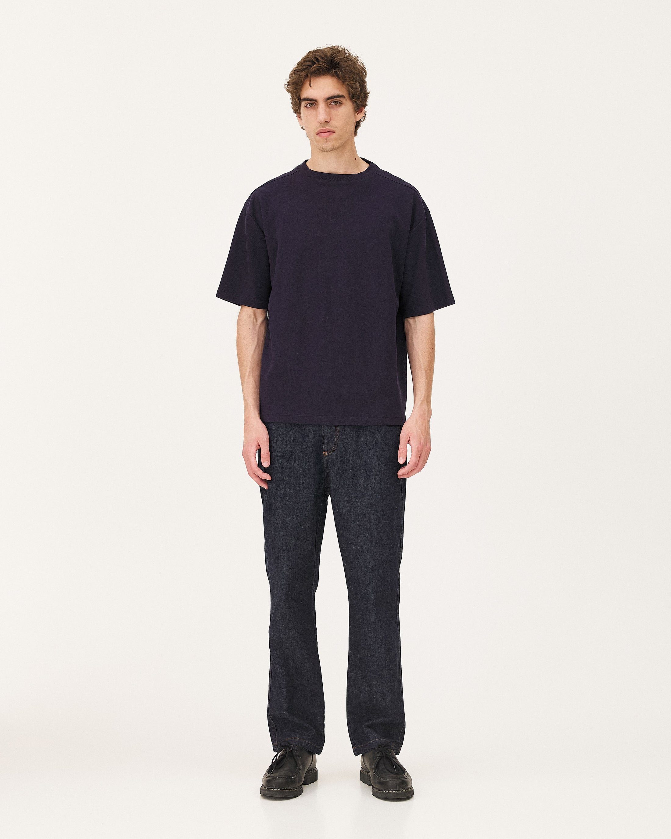 Tangier Navy t-shirt, SS26 menswear studio look