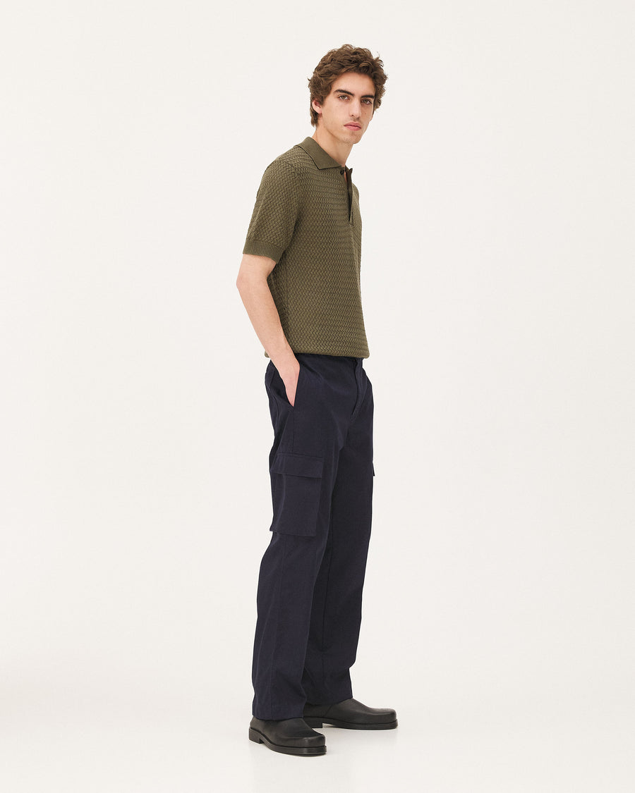 Haring Khaki, polo en coton biologique NOYOCO, homme ss26 studio