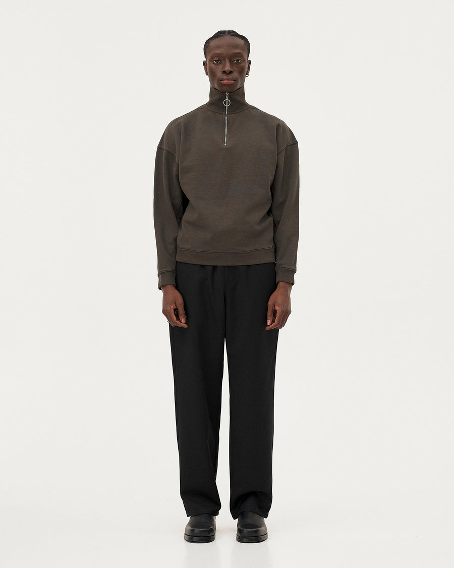 Omaha Khaki, sweatshirt en coton biologique NOYOCO, homme AW25 studio