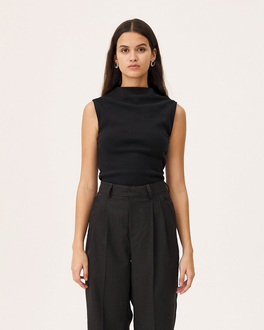 Elba Black t-shirt, AW26 womenswear studio look