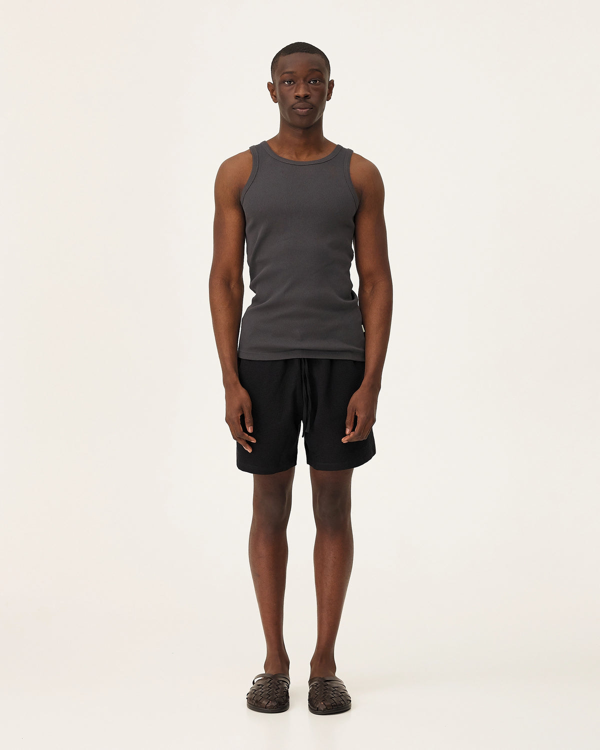 Leo Anthracite, débardeur en coton biologique NOYOCO, homme