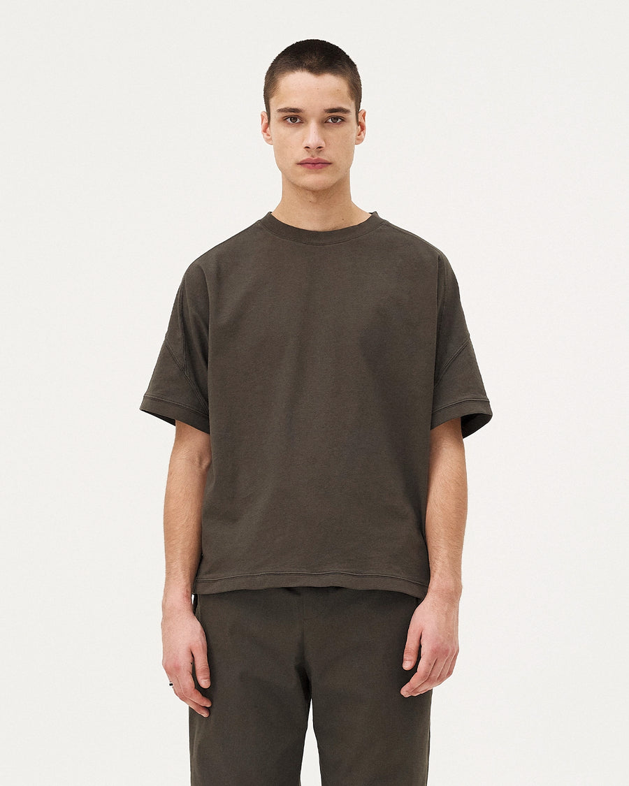 Haria Khaki t-shirt, AW25 menswear studio look