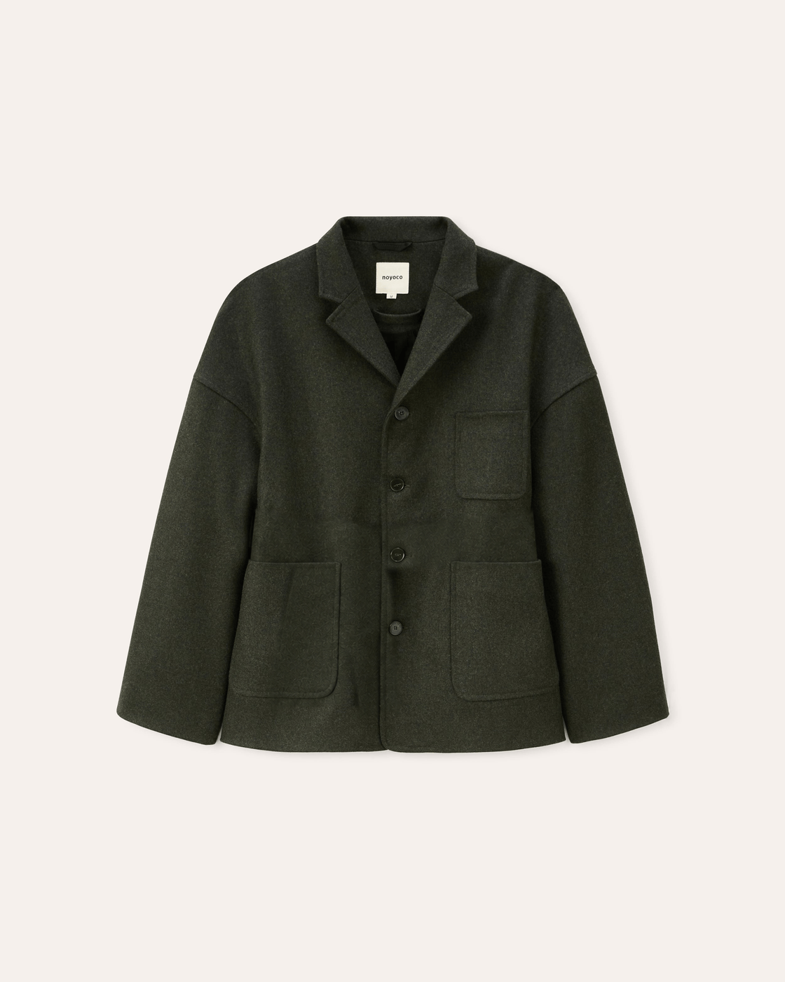 Antwerp Dark forest, manteau NOYOCO, packshot sans puis avec ceinture