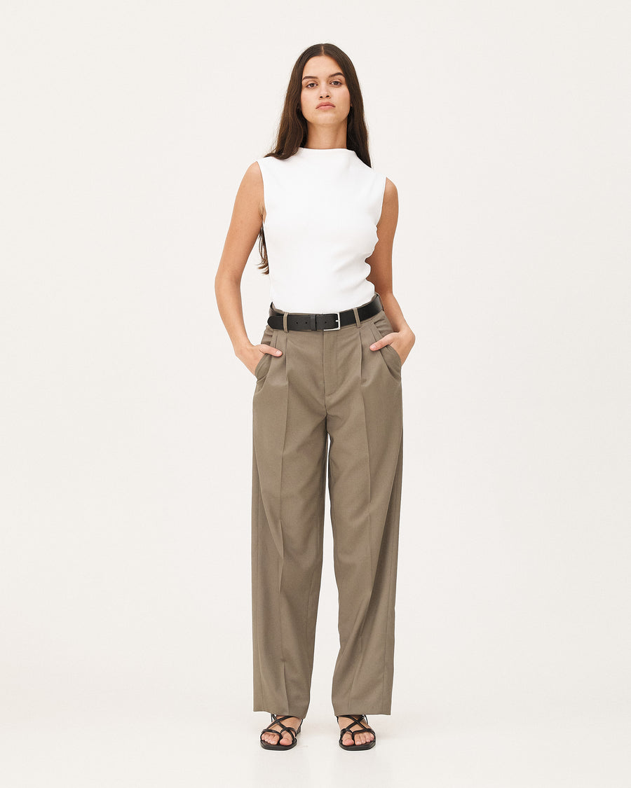 Elba Ecru, top en coton biologique NOYOCO, femme AW26 studio