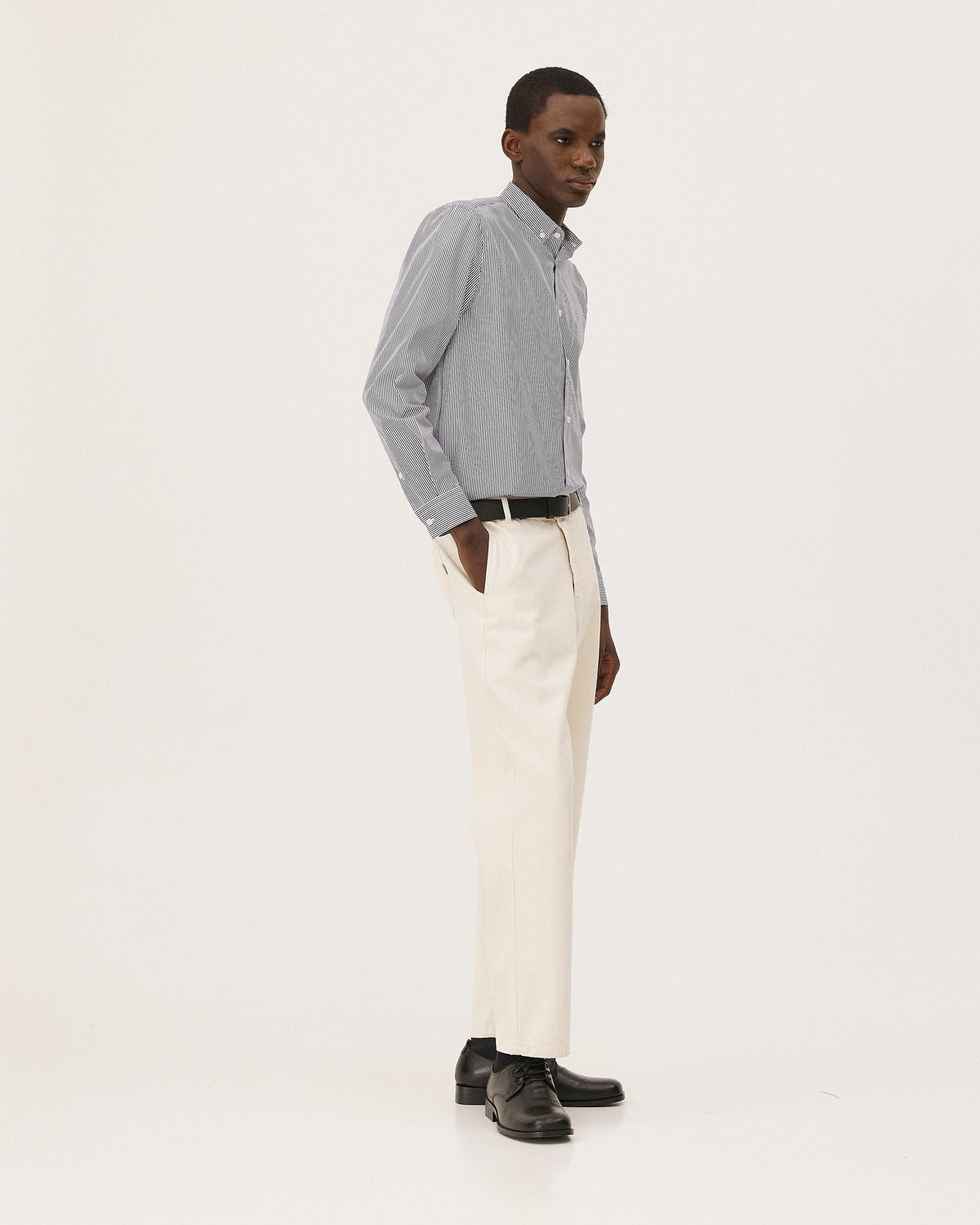 Curtis Dark Navy Stripes