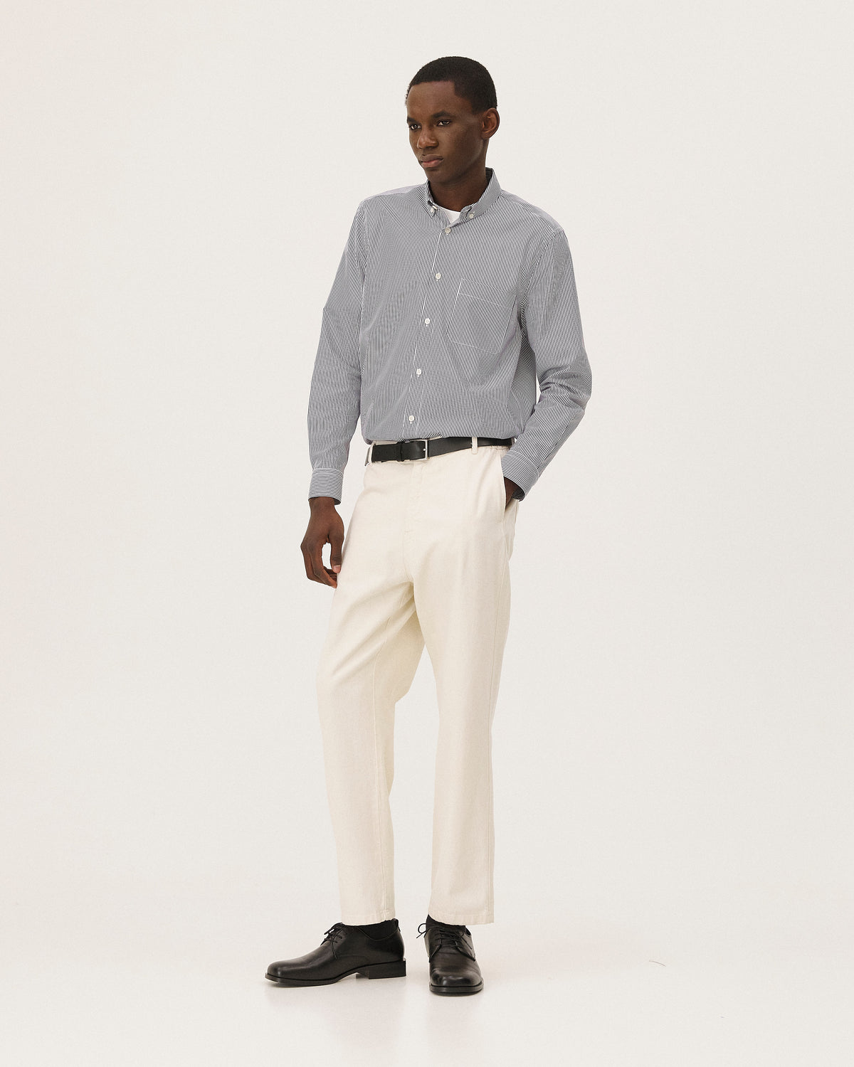 Curtis Dark Navy Stripes