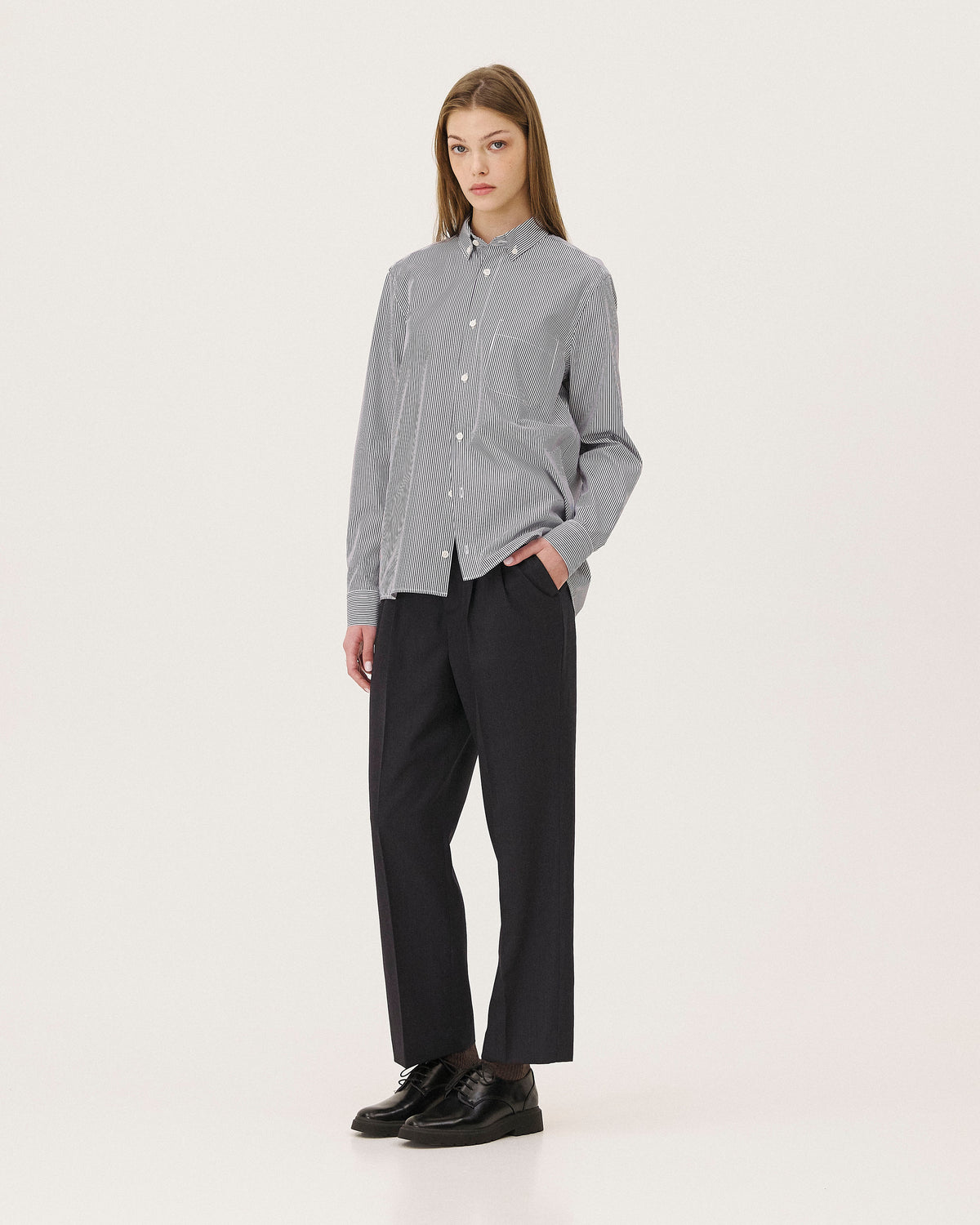 Curtis Dark Navy Stripes