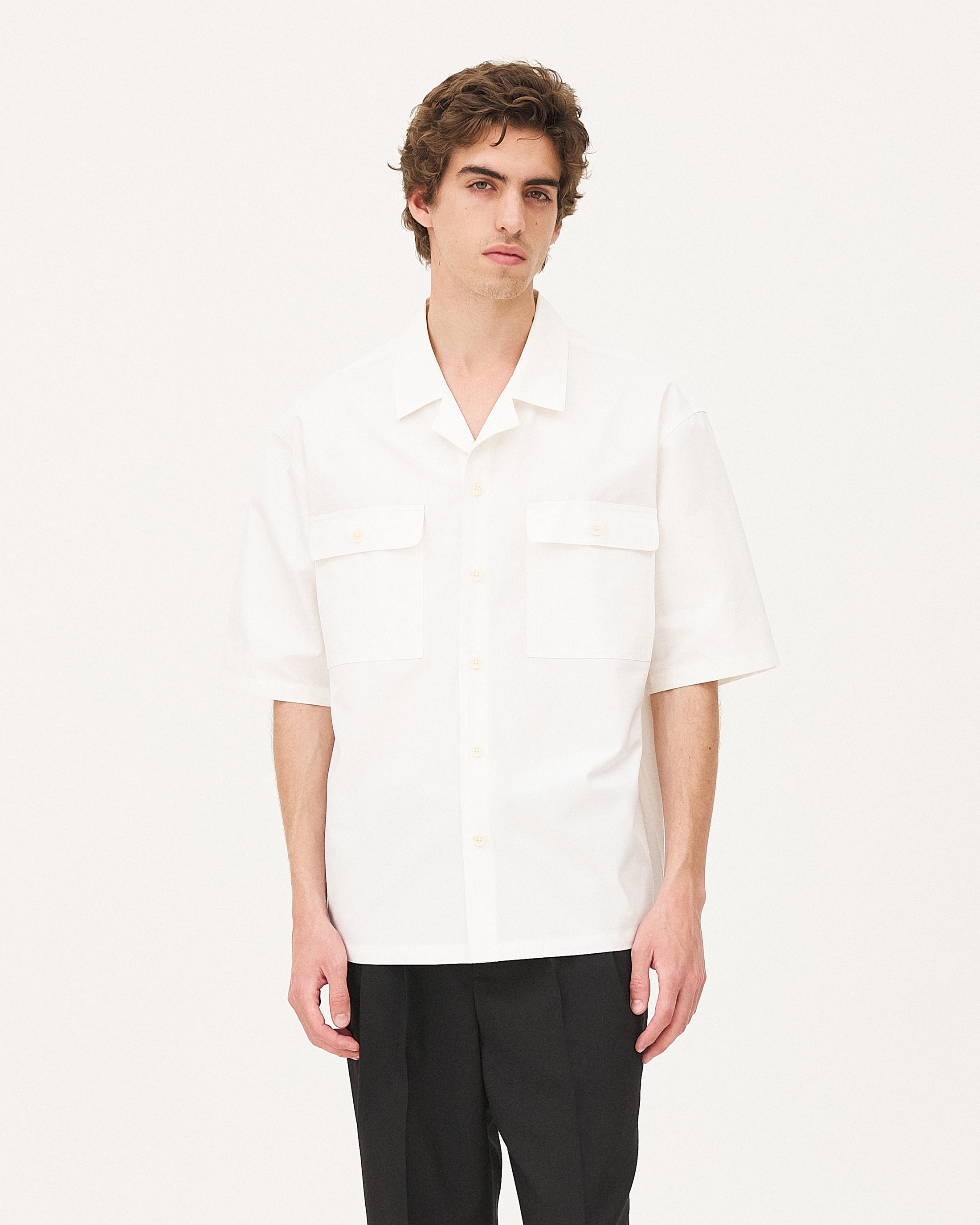 Borneo White, chemise en coton biologique NOYOCO, homme ss26 studio