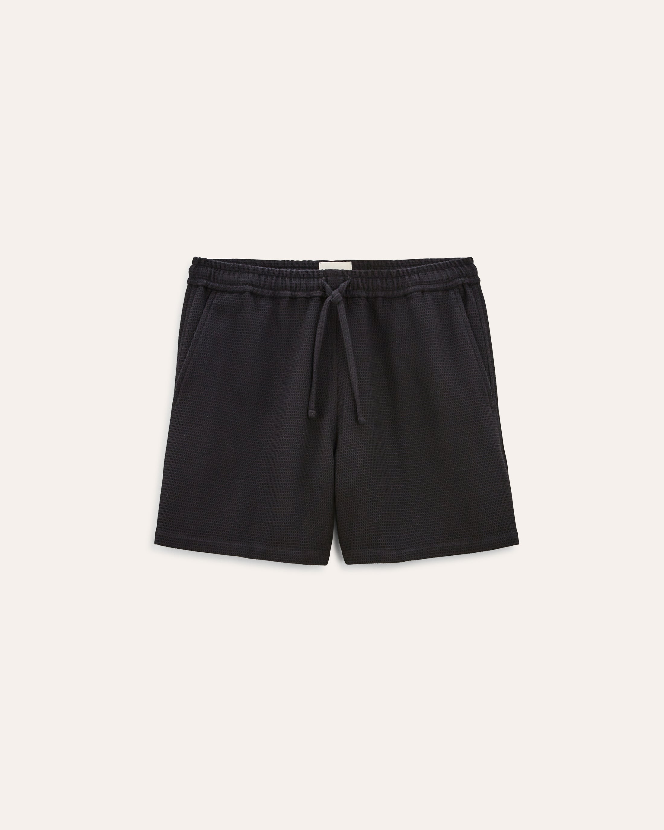 Malibu Black Waffle shorts, SS26 studio product image